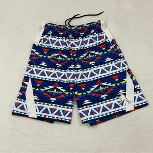Lacrosse Unlimited Always Custom Multicolor Athletic Aztec Design Shorts Men’s S